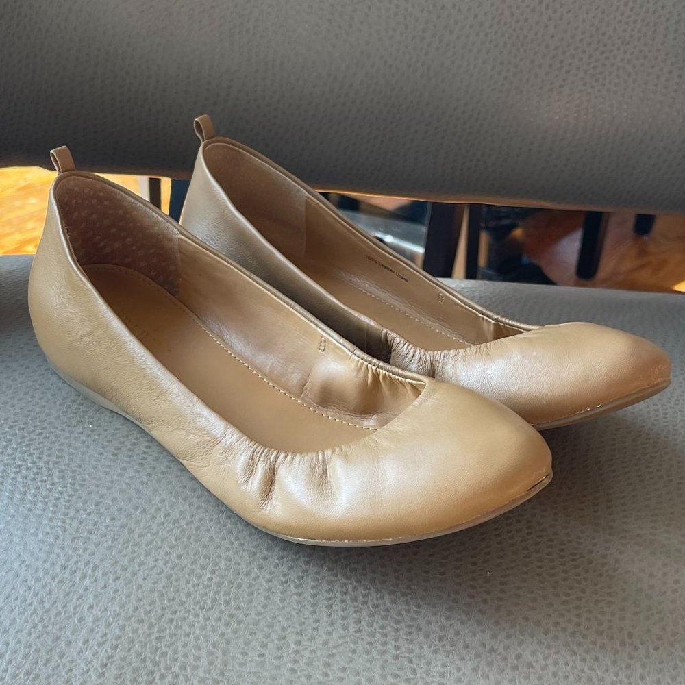 J. Crew Factory Anya Leather Ballet Flats Burnt Sienna Tan 10